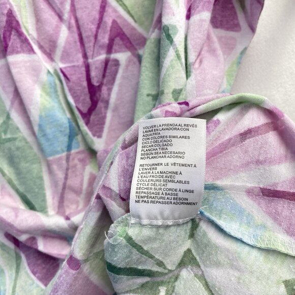 Alfred Dunner Studded VNeck Semi Sheer Short Sleeve Shirt Women Large Multicolor - Picture 10 of 13